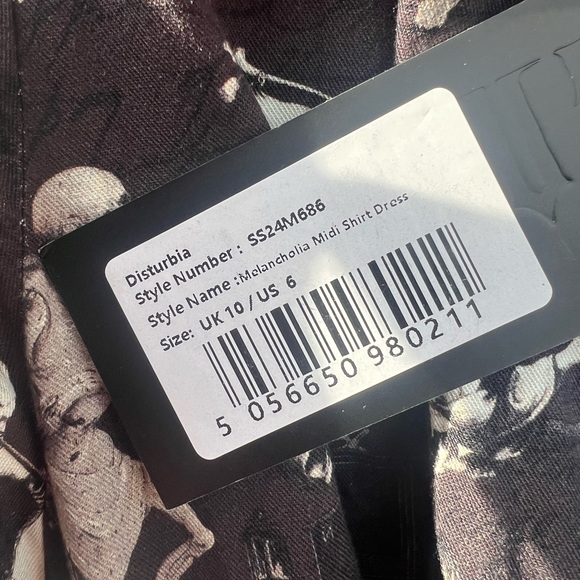 DISTURBIA Melancholia Midi Shirt Dress  NWT - Picture 8 of 8